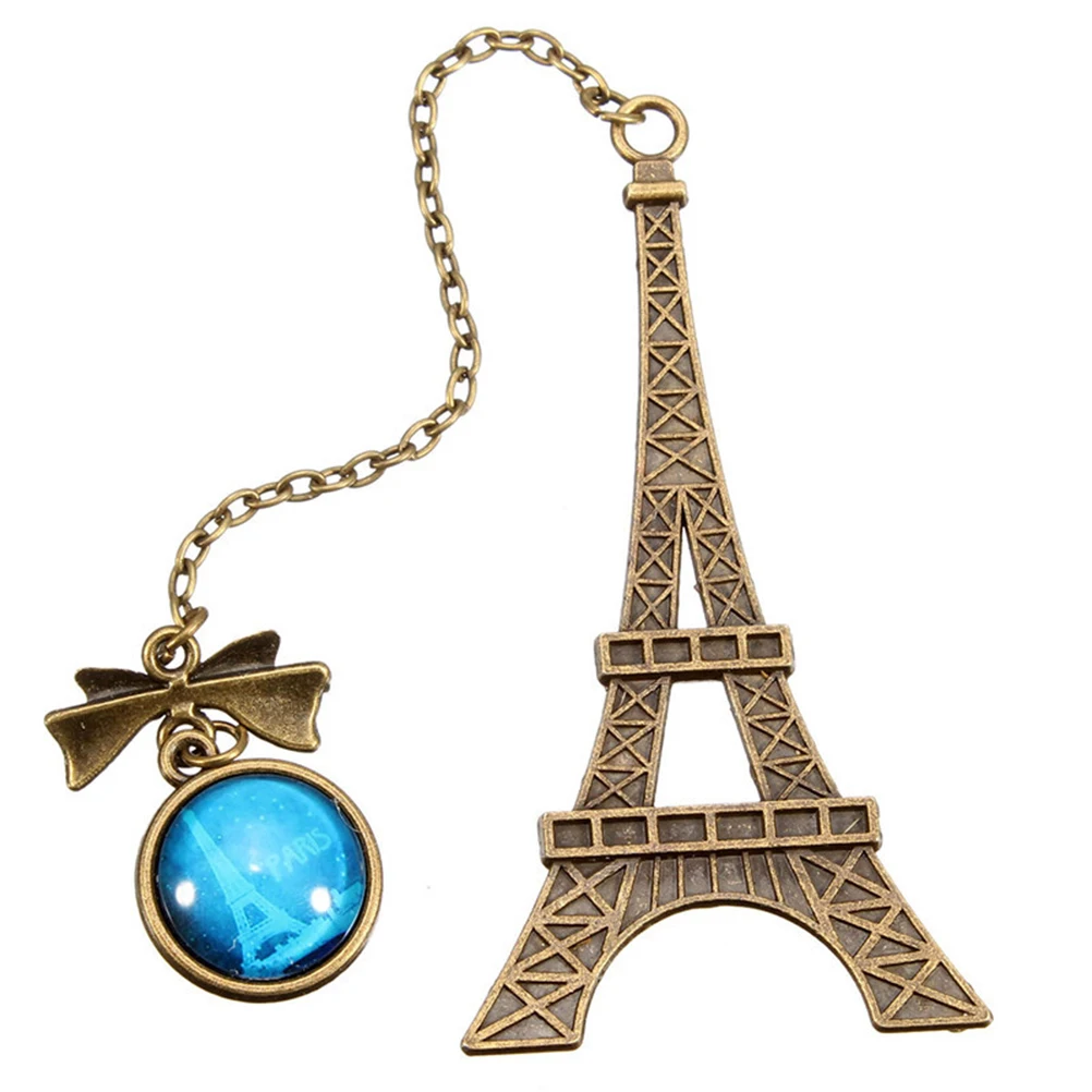 

HOT Creative European Vintage Building Metal Bookmark Tower Statue Book Marks Creative Item School Gift Desk Stationery