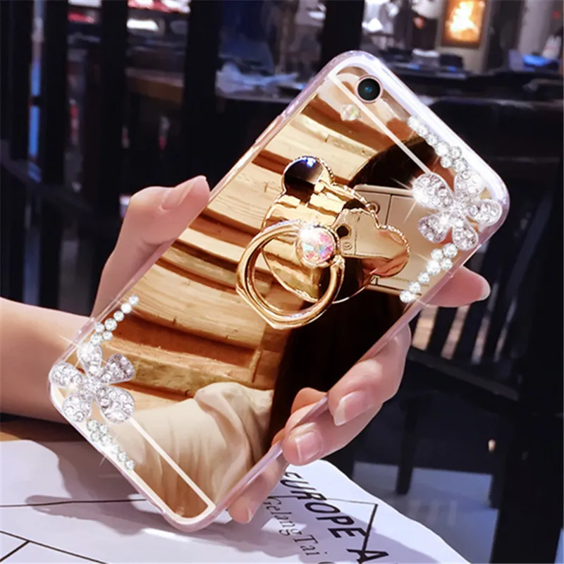 Для samsung S7 край S8 S9 плюс Примечание 5 8 9 цветок с кристаллами стразами алмаз