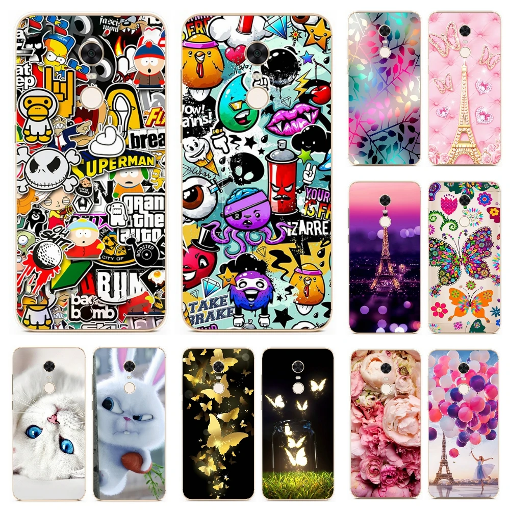 Silicone Cover For Xiaomi Redmi 5 Case 5.7' Printing Cool Animal 5.99' Case for Xiomi Redmi 5 plus Cover Redmi5 Phone Cases