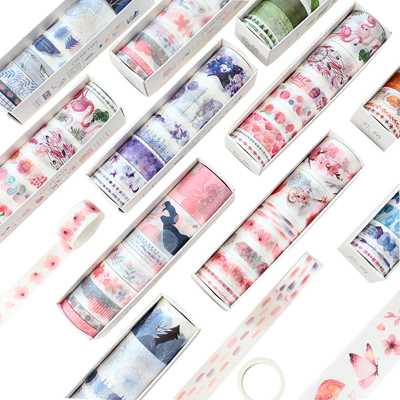 

Basic Handbook And Paper tape Set Salt Literature And Art diary Decoration Tool Material Sticker washi tape washi paper tape