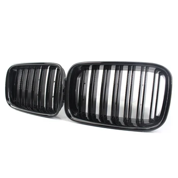 

For BMW 3-Series E36 1992-1996 Gloss Black Double Slat Front Racing Grille Grill 325is 325i 318i 318is 320i M3