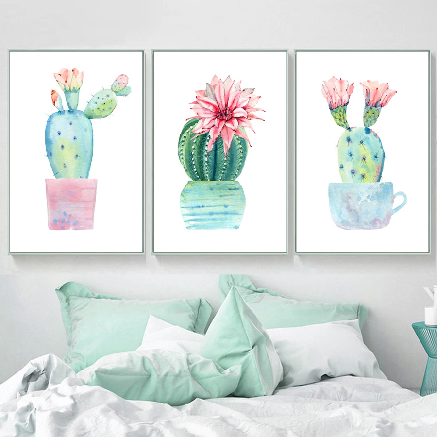 Full Square drill 5D DIY Diamond embroidery plant Cactus icons 3d Painting Cross Stitch kits Rhinestones Mosaic decor | Дом и сад