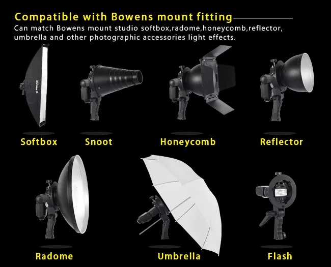 S-Тип флэш-кронштейн Bowens S держатель Универсальный Тип для вспышки Speedlite Snoot Softbox Красота блюдо вафельная зонтик