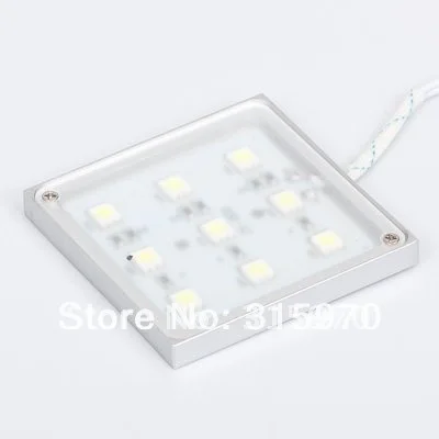 

Led Cabinet Lightt 12V 1.8W Warm White Square Shape Led Backlight 9pcs 5050SMD Led Accent Light 5pcs/lot