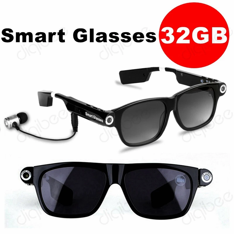 Открытый Спорт DV Bluetooth гарнитура Смарт солнцезащитные очки портативный глаз очки мини камера HD 1080P видео регистратор 8 ГБ или 32 ГБ Автомобильный видеорегистратор - Цвет: 32GB Sunglasses V1
