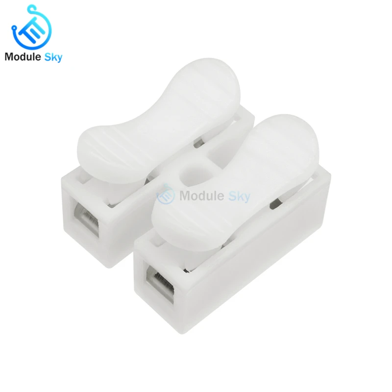 

30Pcs/lot CH-2 Self-locking terminal Connectors press type quick terminal blocks Wiring Splice Clamp Terminal Easy Fit