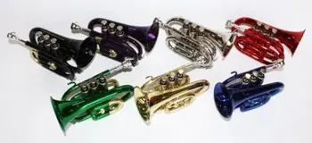 

NEW OSTRICH Finish Pocket Trumpet Pocket Trumpet in various colours with case