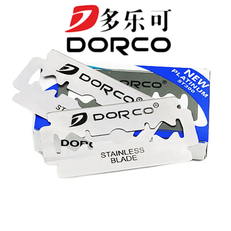 Dorco 10 шт. бритвенные лезвия брендовые из нержавеющей стали безопасные бритвенные лезвия для бритья лезвия для бритвы для мужчин Lames De Rasoir парикмахерские лезвия