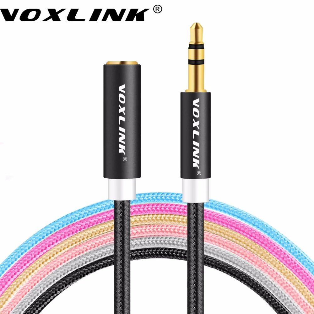 VOXLINK 3.5mm Stereo Audio Cable Male to Female Aux Extension Extender