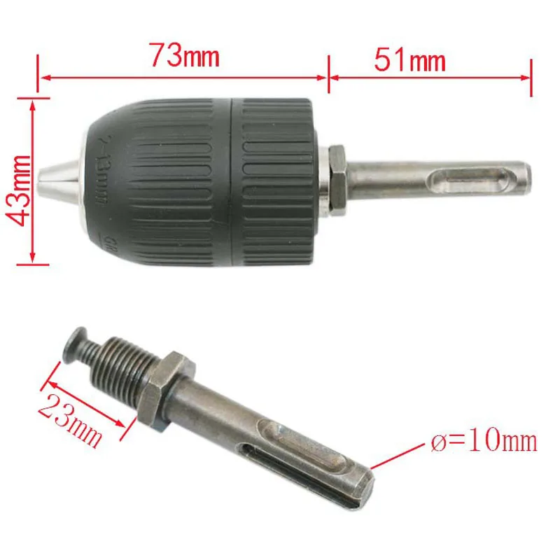 2-13 мм сверлильный патрон без ключа сверлильный Бит быстрого изменения адаптер конвертер Аппаратные аксессуары инструмент ключ преобразования 1/2"
