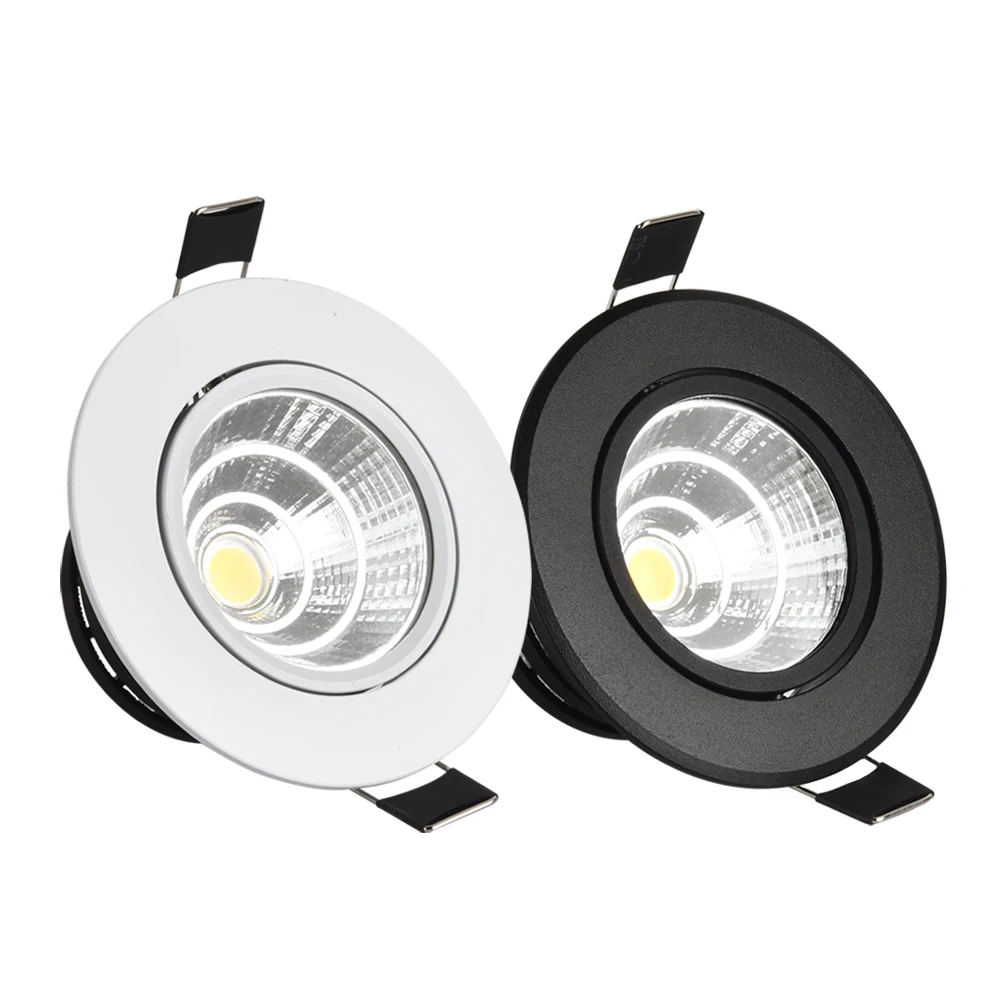 20PCS COB Downlight LED Recessed Ceiling Light Spotlight Dimmable Lamp 3W/5W/7W 