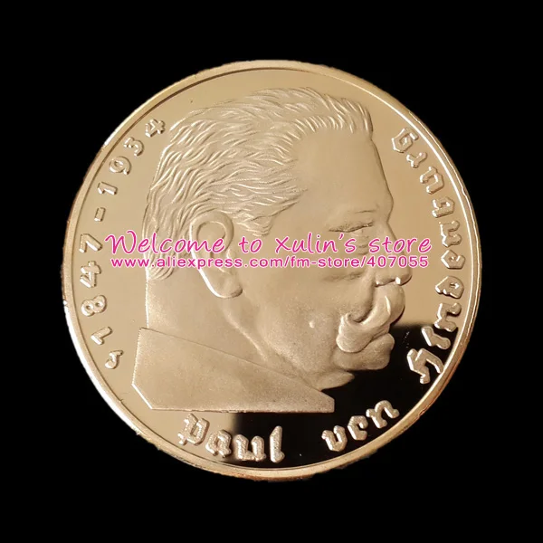 

Germany Years 1938 Five Mark Coin WWII Commemorative Coin Hindenburg Souvenir Weimar Republic President Paul von Hindenburg
