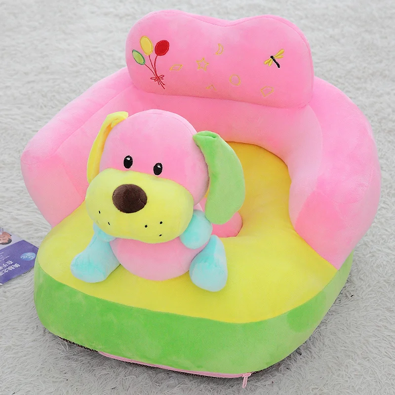 Большие плюшевые детские игрушки для сидения, детское кресло для кормления, обучающее сидение, плюшевое сиденье для младенцев, мягкая поддерживающая подушка, Детская кукла, подарок - Цвет: Фиолетовый