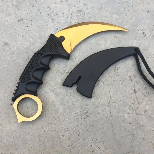 Нож керамбит из нержавеющей стали с пластиковой ручкой|camping tools|steel bladeknife stainless steel