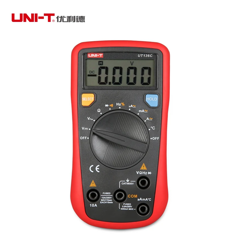 Цифровой мультиметр UNI T UT136C 3999 отсчетов Вольтметр постоянного и переменного тока