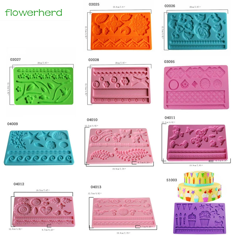 Силиконовые формы Роза барокко Fondant (Сахарная паста для десен пресс форма тортов