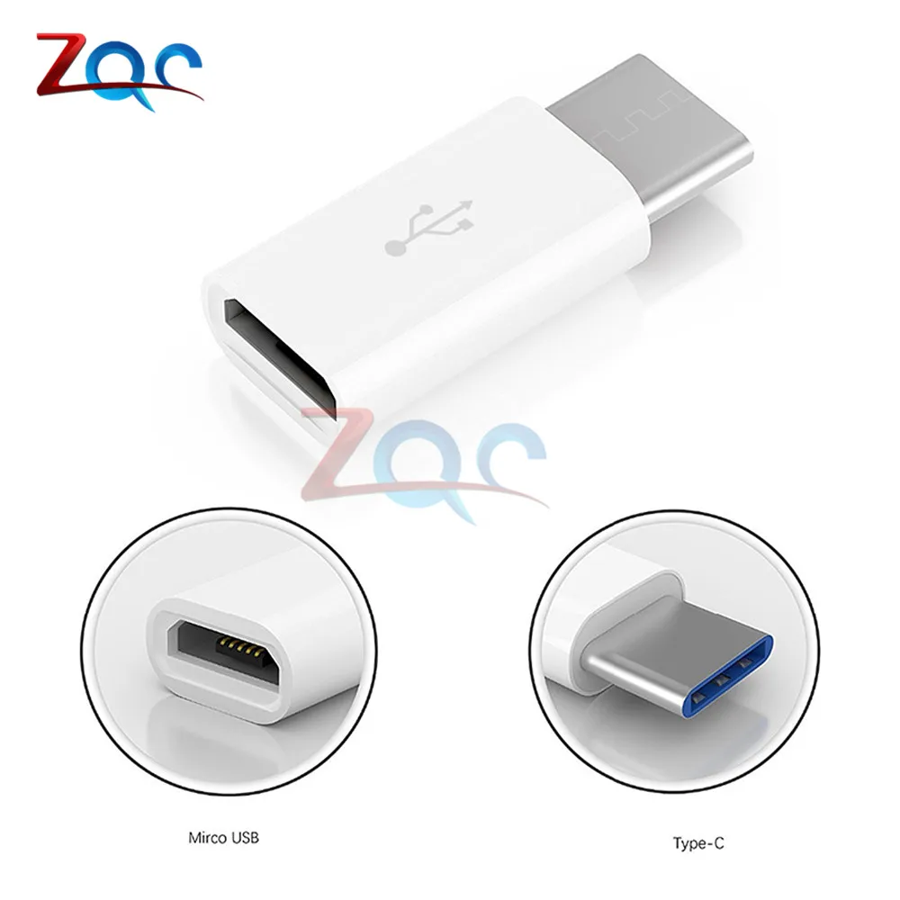 3 шт. USB 3,1 type-C мужской разъем для Micro USB 2,0 5Pin Женский адаптер для передачи данных конвертер usb type C адаптер Черный Белый