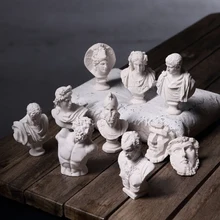 10pcs/set Resin Plaster Model Statue 5~8cm Venus Ares Figures Head Sculpture Sketch Painting Practice Home Decor Craft Ornaments 10 pcs set mini resin statue laocoon michelangelo apollo athena alexander home decoration figure sketch drawing practice model