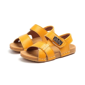

CUZULLAA Boys Beach Sandals 2019 Summer Toddler Kids Hook & Loop Shoes Flat Little Boys Gladiator Sandals 3 Colors Size 21-30