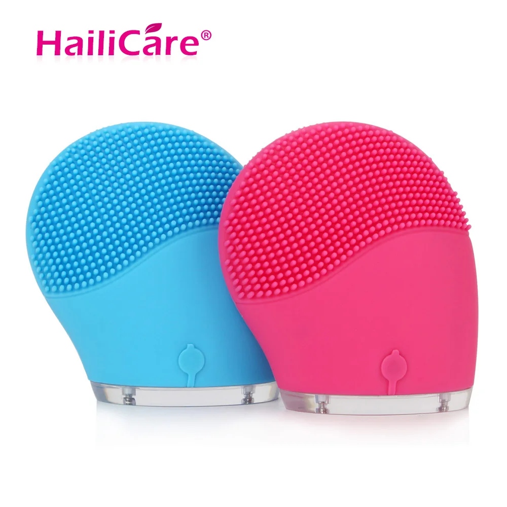 Hailicare Electric Face Cleanser Vibrate Pore Clean Silicone Cleansing Brush Massager Facial Vibration Skin Care Spa Massage