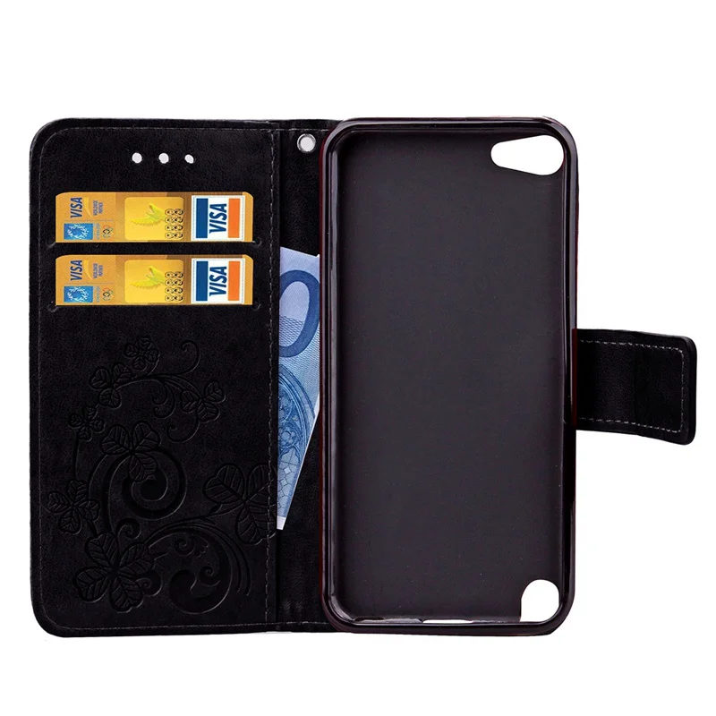 Люкс Ретро Кожа Флип Чехол Wallet Для Apple iPod Touch 5/Touch 6 Вырос Ремня Держателя Карты