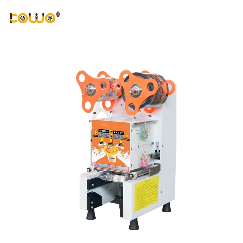 

fully automatic plastic cup sealing machine electric 300-400 cups/hour cup sealer bubble tea sealing machine kitchen appliances