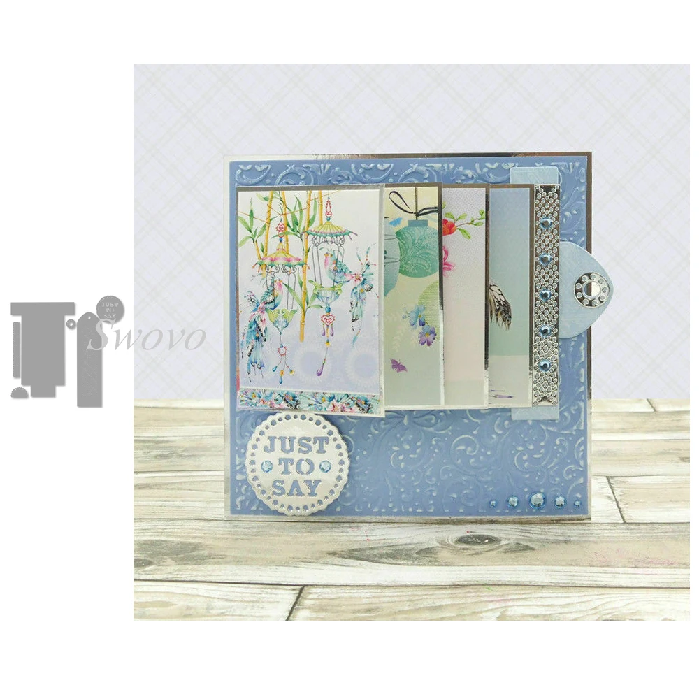 

Swovo Topperfall Card Tag Banner Metal Cutting Dies Stencils for Scrapbooking Paper Card Craft Embossing Die Cut stamps and dies