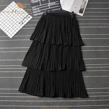 SISHION/ летняя новая Корейская версия плиссированной юбки с высокой талией и эластичной резинкой на талии, однотонная Милая женская юбка SP0043