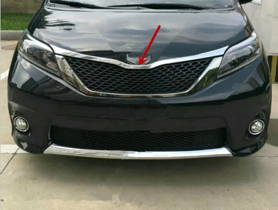 WELKINRY авто чехол для Toyota Sienna ABS Хром Передняя головка капота решетка отделка