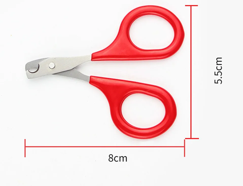 1 PCS Metallic red scissors for cats Solid and durable scissors for claws cat cats products for pets cat nails                   (3)
