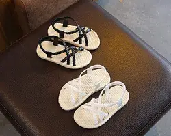 2019 летние женские сандалии модные нескользящий Плоский Повседневная обувь пляжные туфли с ремешком на лодыжке