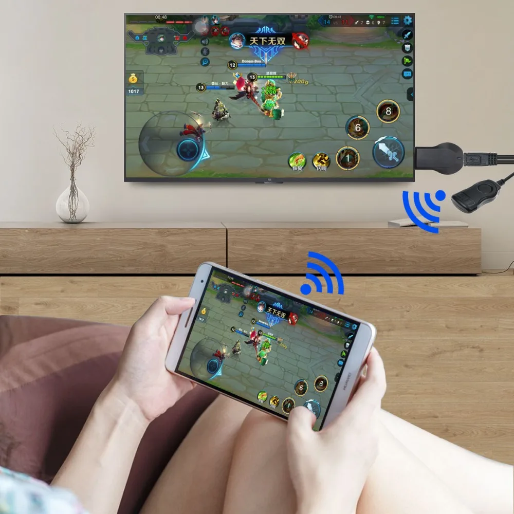 TOP 1 New TV Stick Android Smart Airplay 1080P Wireless WiFi Display TV Dongle Receiver HDMI TV Stick for Smart Phones Tablet PC