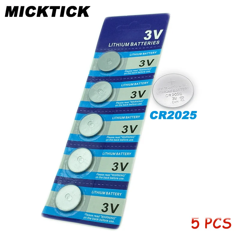 

5pcs/Lot 1 card CR2025 3V Cell Coin Button Battery batteries lithium Li-ion ECR2025 DL2025 BR2025 KL2025 L2025 Watches toys