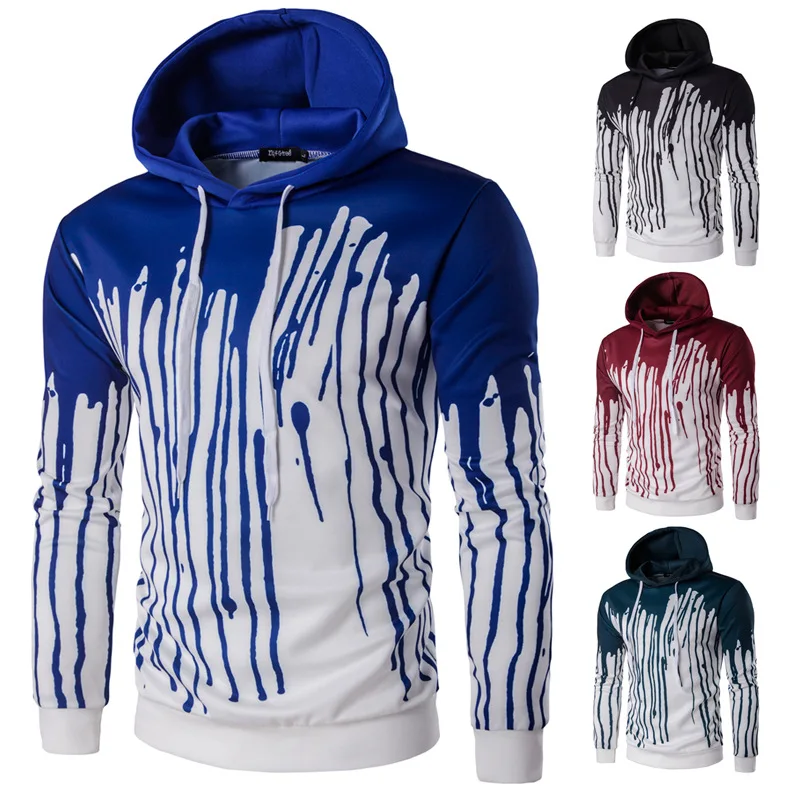 Hooded Hoodies Sweatshirt Men/Women Loose 3D Print Paint Bucket Funny