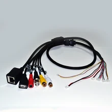 SMTSEC плата камеры Удлинительный кабель RJ45+ BNC+ DC+ USB+ аудио вход+ Аудио Выход CCTV сеть косичка кабель для безопасности IP камера BG