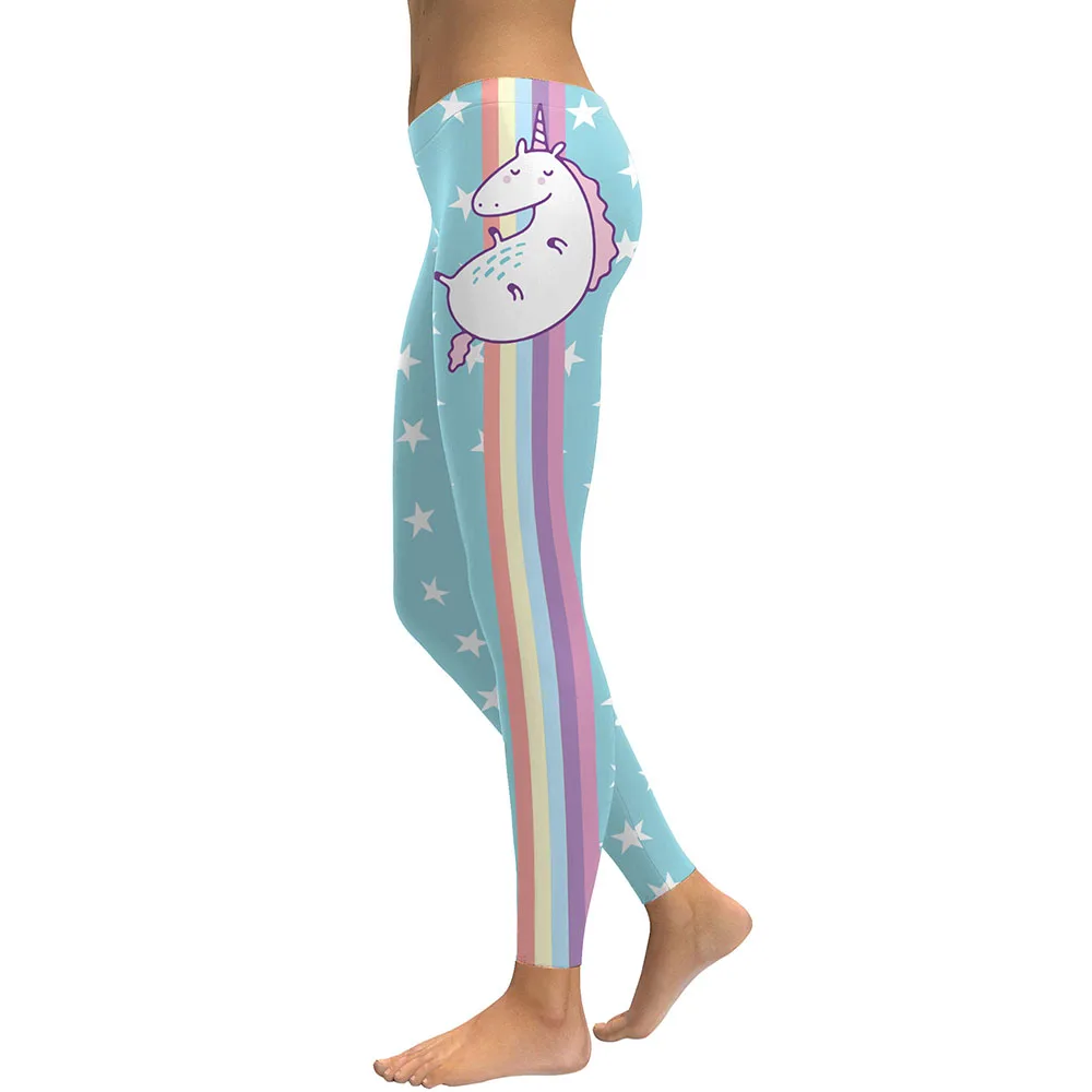 Digital Print Star Rainbow Unicorn Leggings Woman Pants 16 Digital Print Star Rainbow Unicorn Leggings Woman Pants -Unicorn Fashion