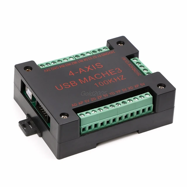 CNC USB MACH3 100Khz Breakout Board 4 Axis Interface Driver Motion Controller June DropShip