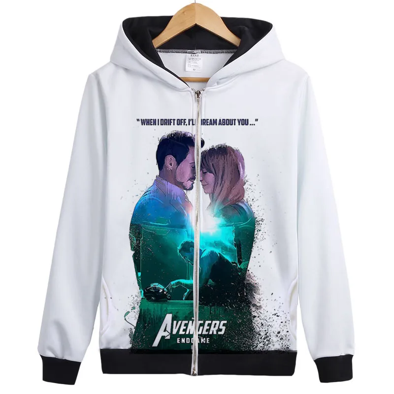 Avengers Endgame Hoodie Sweatshirt Avengers 4 Hoodie Quantum Realm Iron Man Damaged Mask Printed Avengers Endgame Jacket Hoodie