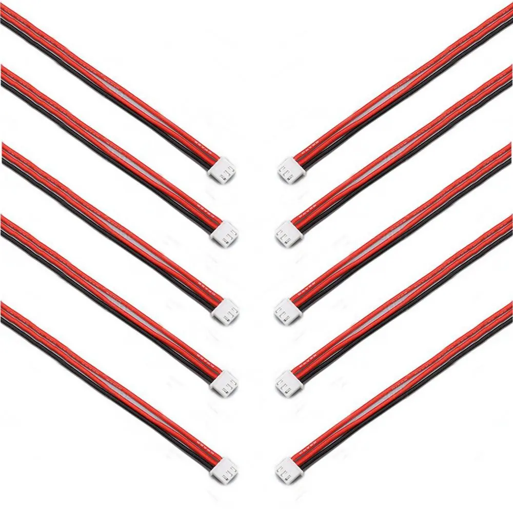 10PCS 2.54XH 22AWG 13CM 1S 2Pin Balance Cable Silicone Wire for Lipo Batteries