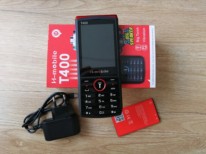 H mobile T400 2 8 &quotэкран Две сим карты двойной режим ожидания большие 3D звук Факел