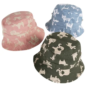 

Adjustable Baby Hat Summer Sunhat Print Cartoon Cute Sunhat Prevent ultraviolet ray Hat For Boy Girls