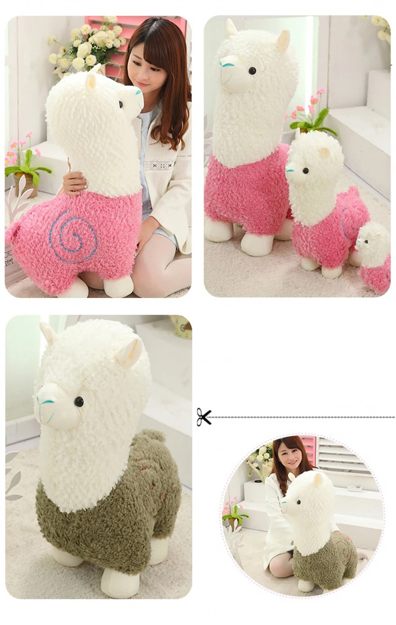 7 Sheep Alpaca Dolls Plush Toys Stuffed Sheep Llama Yamma Pillow Soft Cushion