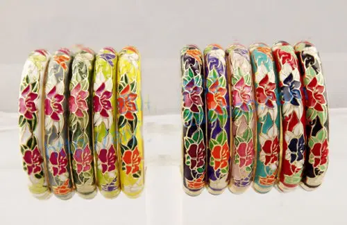 

Wholesale10 Pcs Charming Chinese Handmade Cloisonne Enamel Cuff Bracelet Bangle