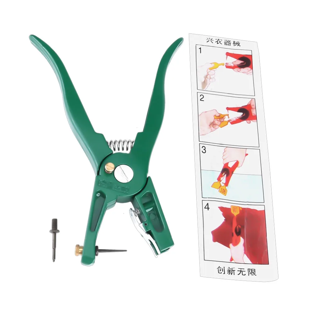 

Livestock Animal Ear Tag Pliers with Spare Pin for Installing Pigs Cattle Sheep Ear Tags Ear Tag Puncher Applicator