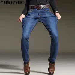 Высококачественные узкие джинсы для женщин для мужчин 2018 зимние осенние мужские's джинсы hombre джинсовые штаны почты мотобрюки Жан Одежда