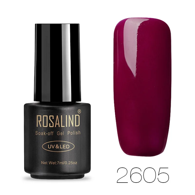 ROSALIND Гель-лак для ногтей основа под лак праймер впитывающий гель Гибридный лак Полупостоянный дизайн ногтей верхнее покрытие лак - Цвет: RA2605