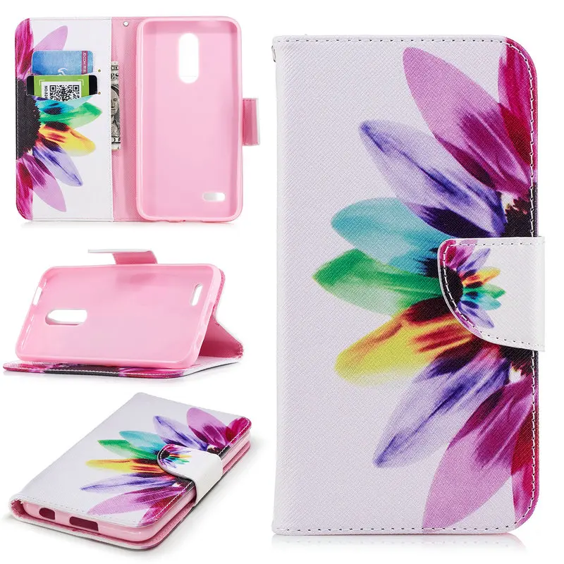 Чехол для LG K10 2018/K10 + (2018)/K11 с милым рисунком откидной кожаный чехол кошелек