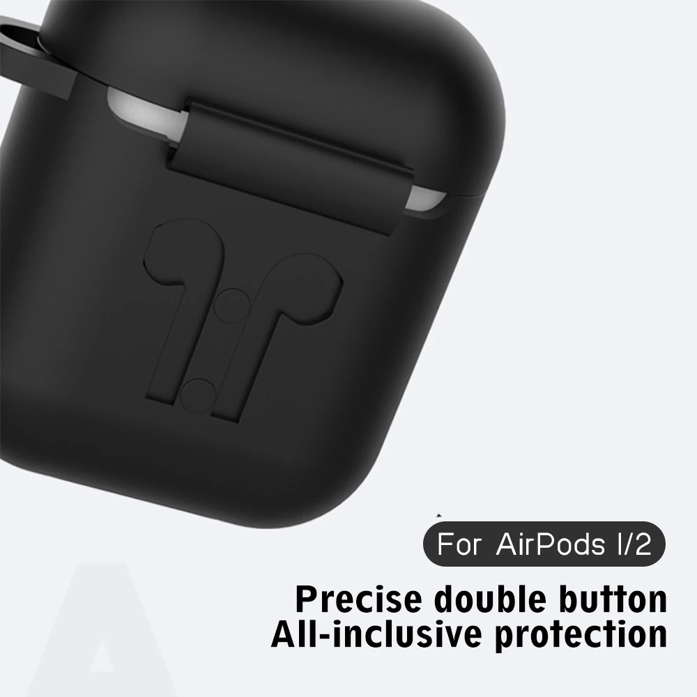 Новинка, силиконовый чехол для наушников с Bluetooth для Apple Airpods, чехол, черный, розовый, синий, белый, защита гарнитуры, аксессуары для Airpods 2 1