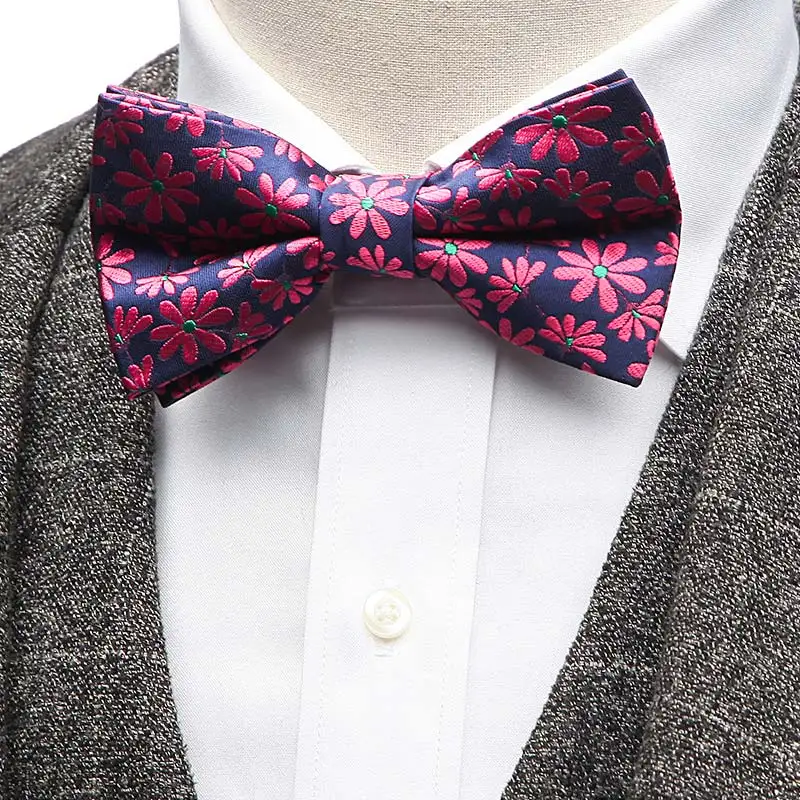 YISHLINE Регулируемый мужской галстук-бабочка 70 стилей Цветочные Галстуки в полоску смокинг Свадебные вечерние аксессуары для шеи - Цвет: YWPB-19