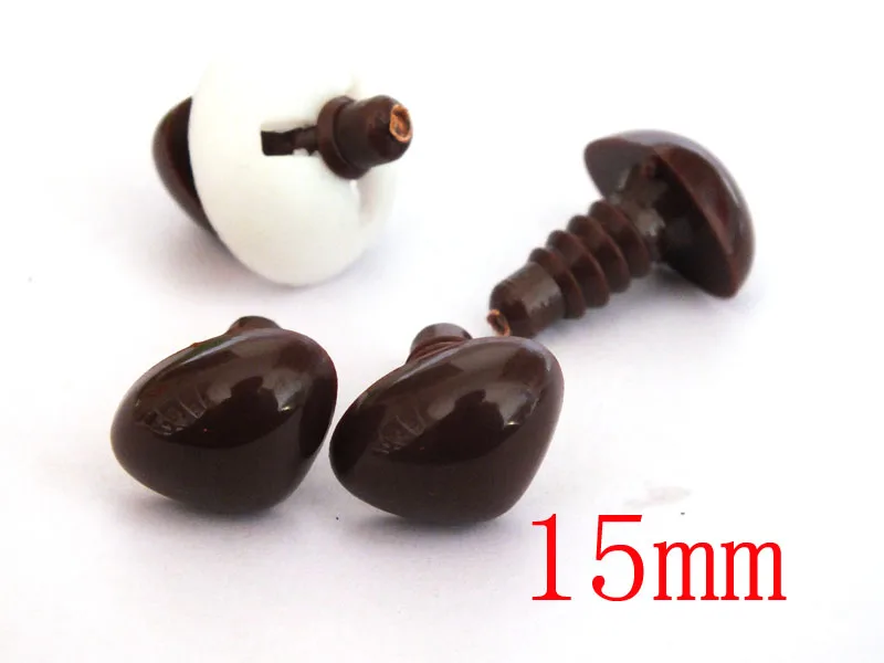 Free Shipping!! 60pcs 15mm Toy Noses Amigurumi brown noses,Stuffed Animals Nose Accessories Making DIY New